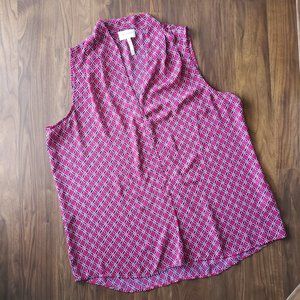 Sleeveless V-Neck Blouse
